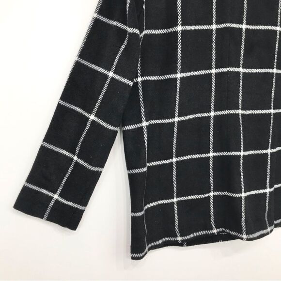 HAVE LA Black White Windowpane Plaid Soft Structure Blazer Jacket - Picture 12 of 16